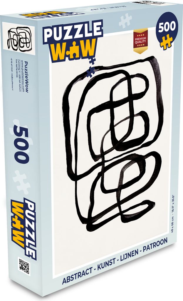 MuchoWow Puzzle 500 Teile Abstrakt - Kunst - Linien - Muster - Denken - Spiel - Toy