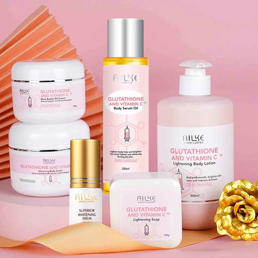 Soin Éclaircissant Glutathion et Vitamine C : Kit Hydratation 6-en-1