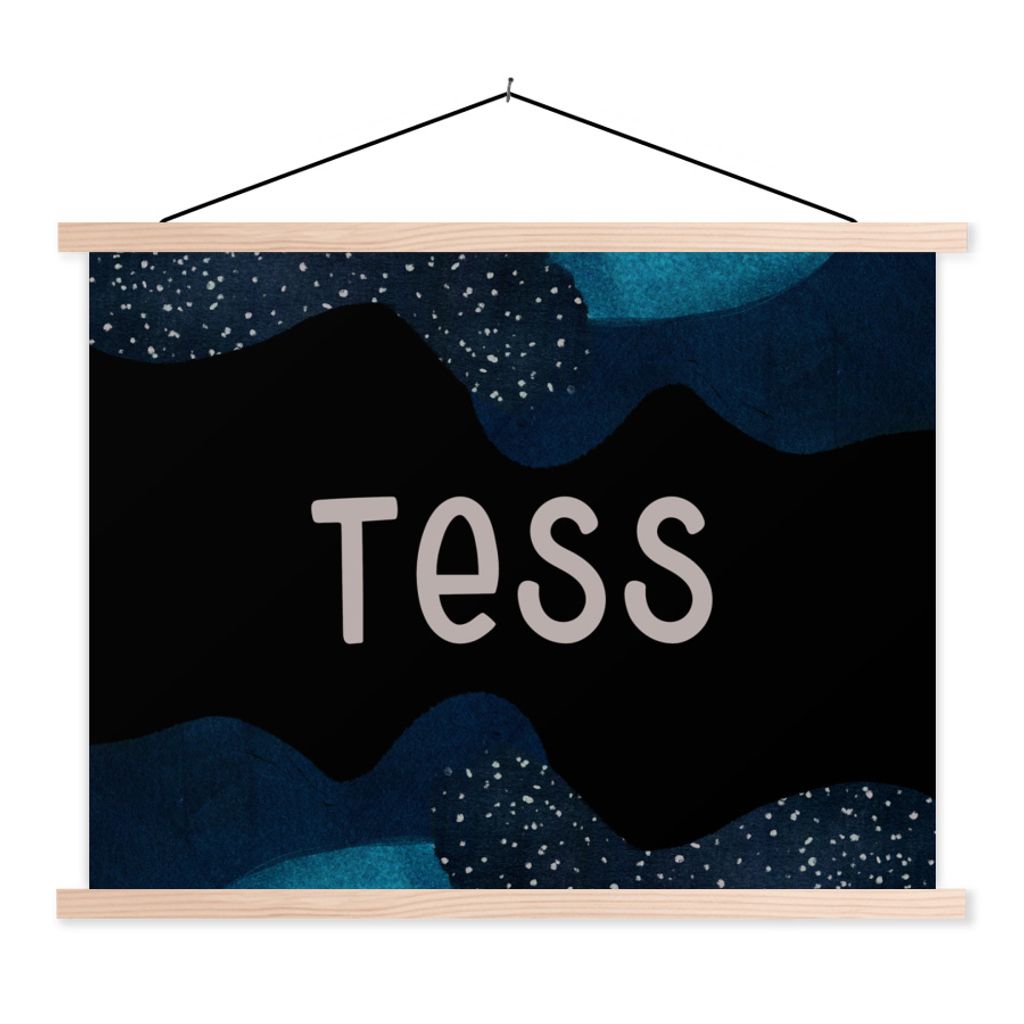 MuchoWow Textilposter Tess - Pastell - Mädchen 60x45 cm mit holzfarbenen Rahmen - Bild