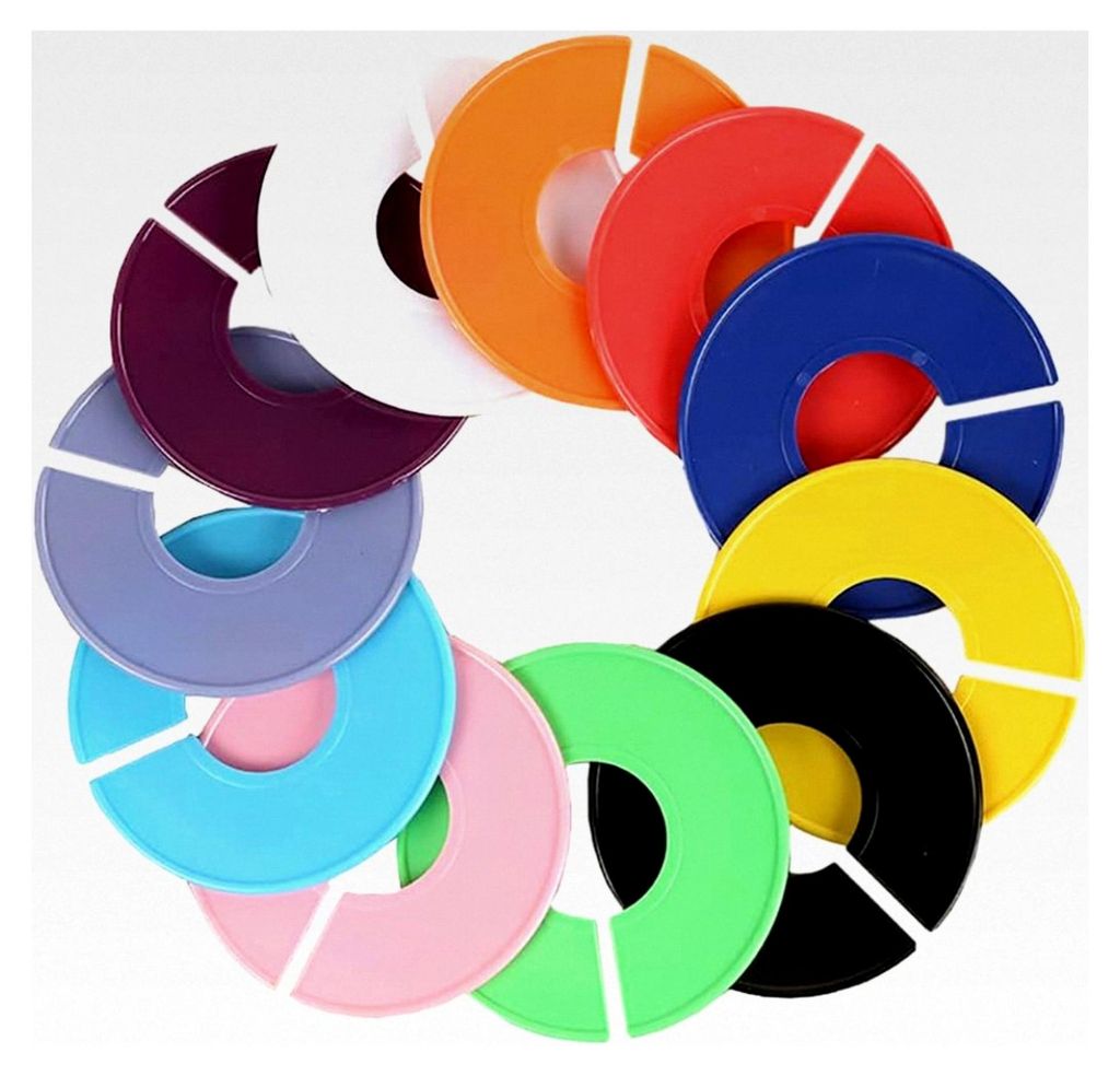 10 Stück Kleider Rack Größen Teiler Schreibbar Runde Teiler Blank Größentrenner für Kleiderschrank