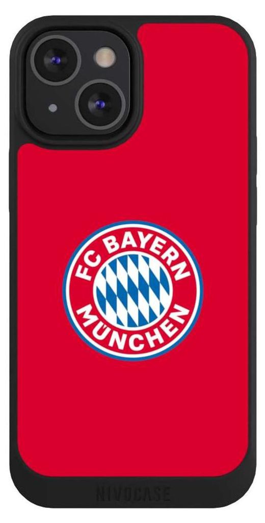 NIVOCASE Handyhülle für Apple iPhone 13 Mini Hülle NIVOpure Case Schwarz FC Bayern München FCB Logo