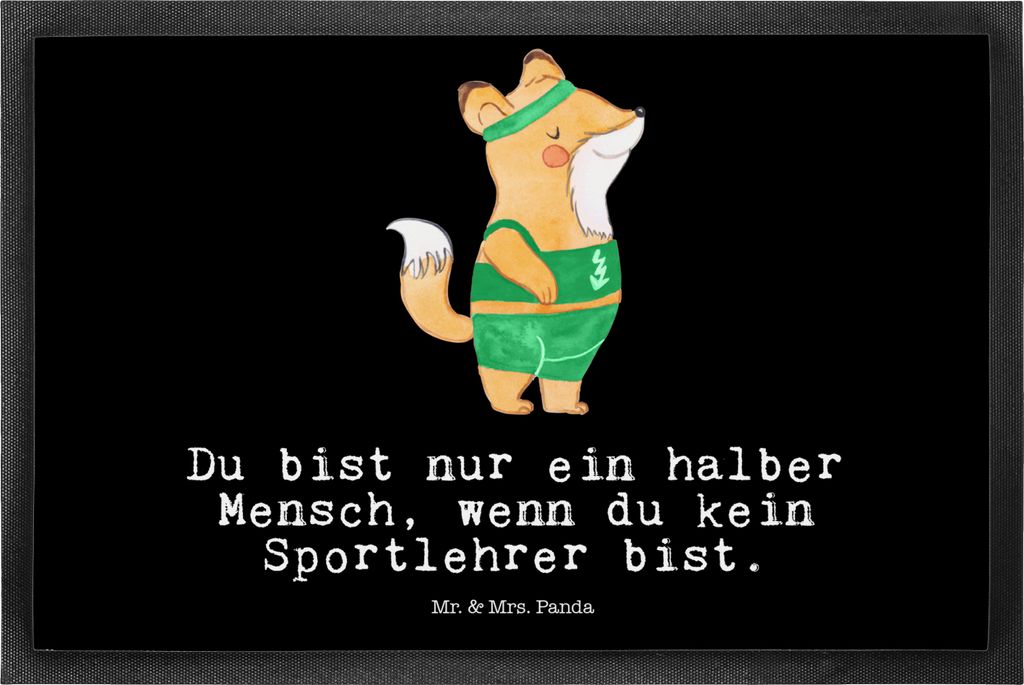 Mr. & Mrs. Panda Fussmatte Sportlehrer Herz 50 x 75 cm - Produktbild 