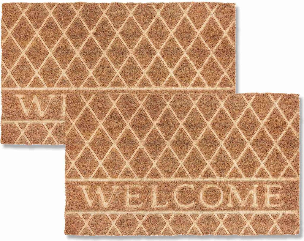 Astra Fußmatte für Innen und Außen COCO SHAPE 2ER SET Natur 45 x 75 cm