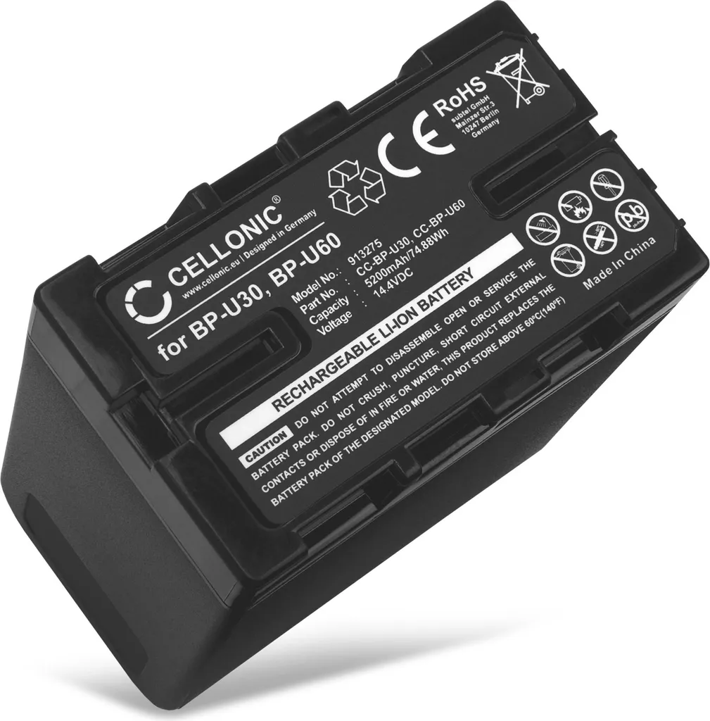 Batterie BP-U60 pour Sony PXW-FS7 et PMW-EX1r - Haute Capacité 5200mAh