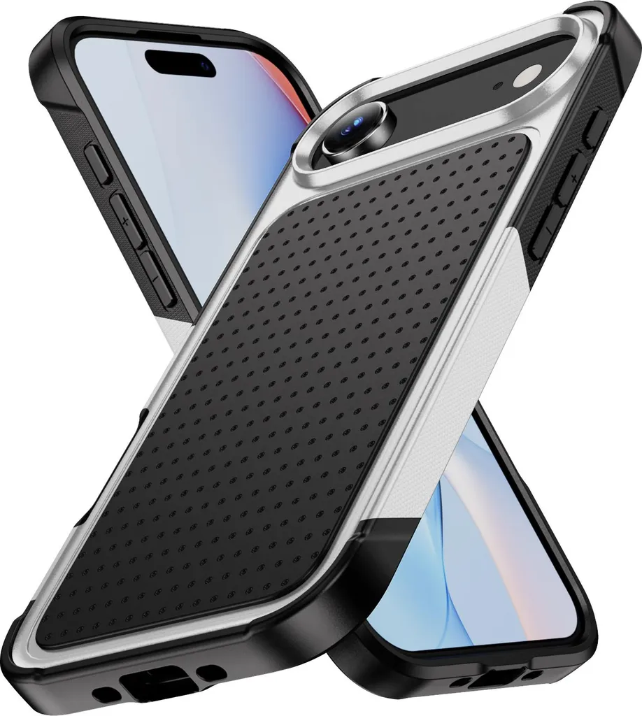 Custodia Militare Per Vivo Y72 5G / Y52 5G – TPU + PC Con Supporto Pieghevole, Ricarica Wireless OK, Nero - 3