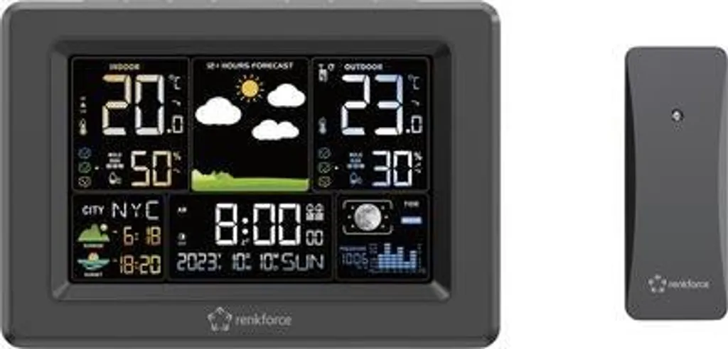 Station Météo Numérique avec Écran LCD et Capteur Extérieur Thermomètre