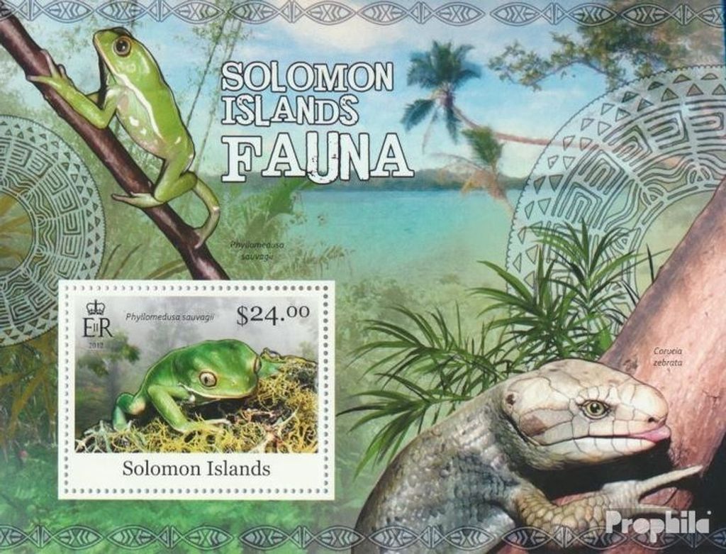 Briefmarken Salomoninseln 2013 Mi Block 110 (kompl. Ausg.) postfrisch Fauna der Salomonen