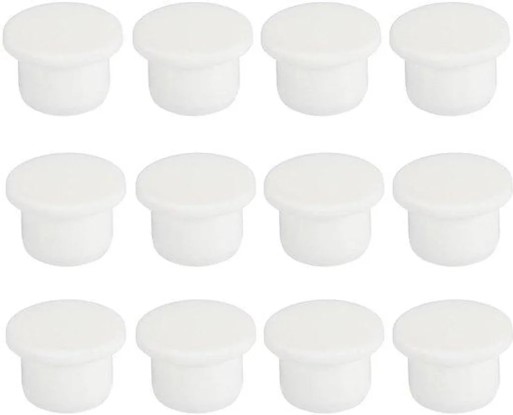 Lot de 20 bouchons en silicone blanc pour trous de 13-14 mm