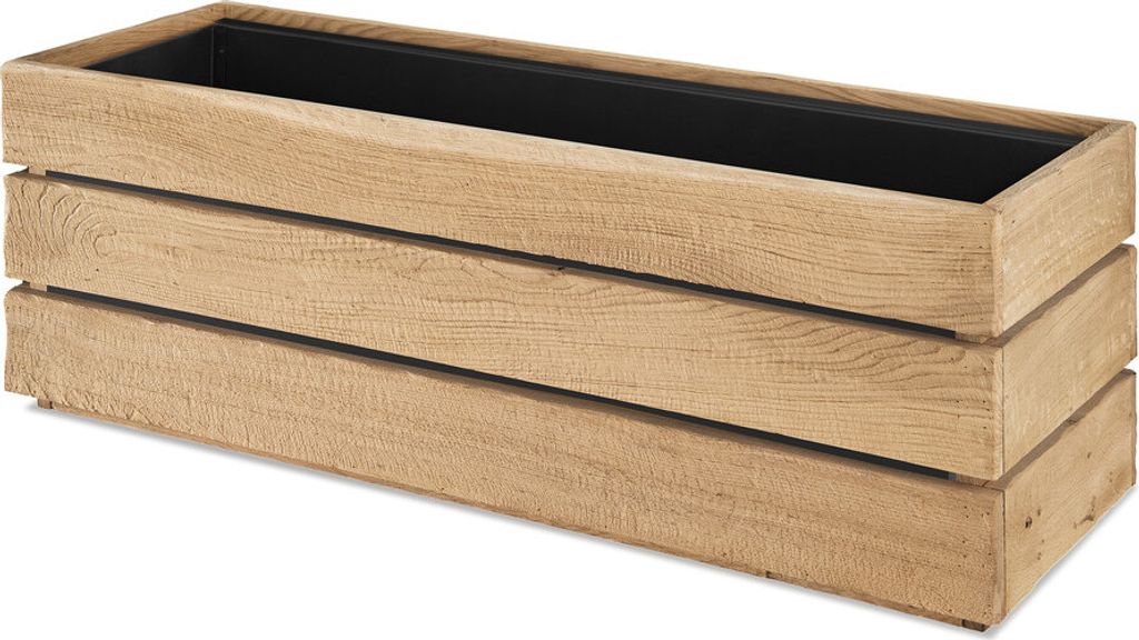 NaturRaum Blumentopf Floris XL Pflanzengefäß 120x41x40 Wildeiche