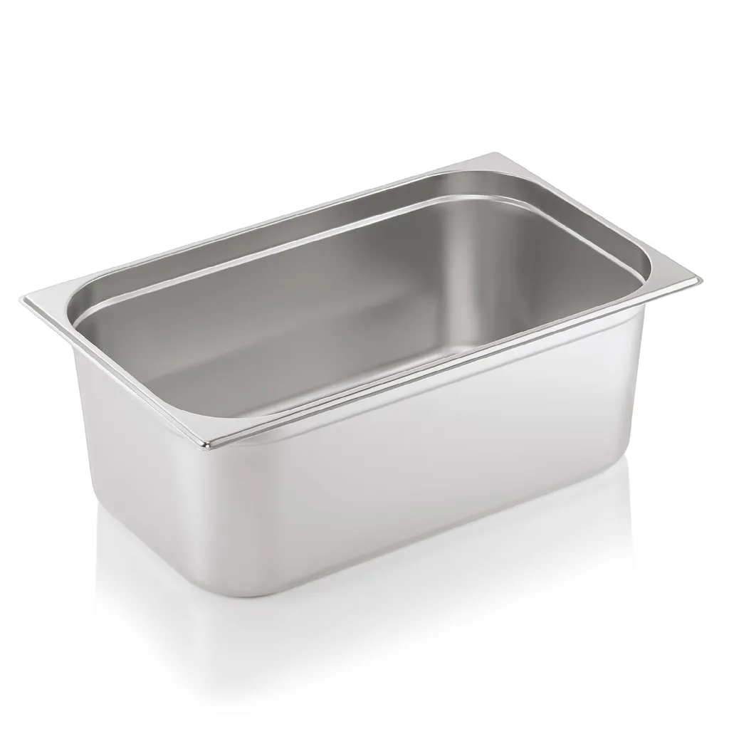 Bac GN 1/1 Profondeur 200 mm en Acier Nickel-Chrome GN Core Robuste