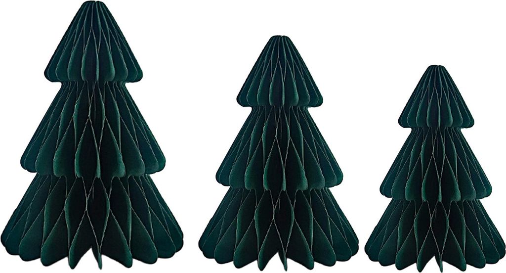 3 Stück Papier-Weihnachtsbaum, 3D-Wabenbaum, TischNachbildungation für den Kaminsims, Feiertage, TischNachbildungation