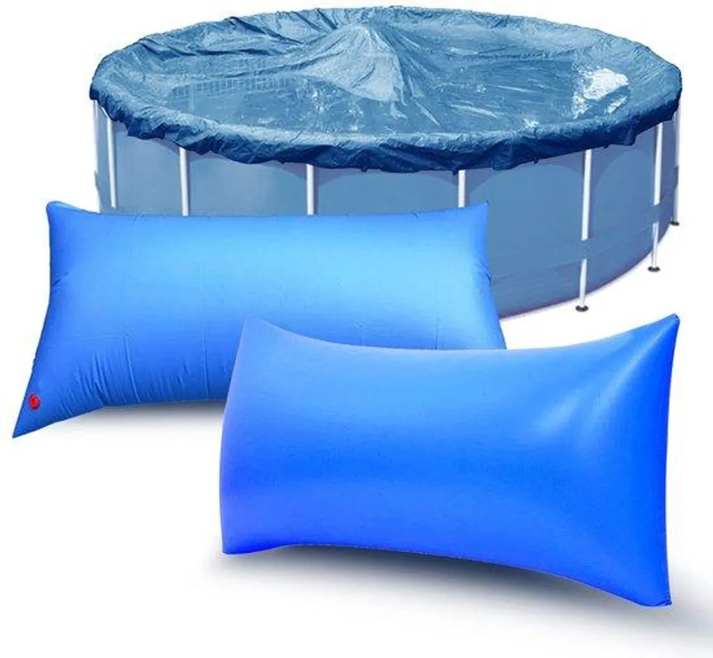 Coussin de piscine d'hiver rectangulaire 122x244 cm avec valve - 2 pièces