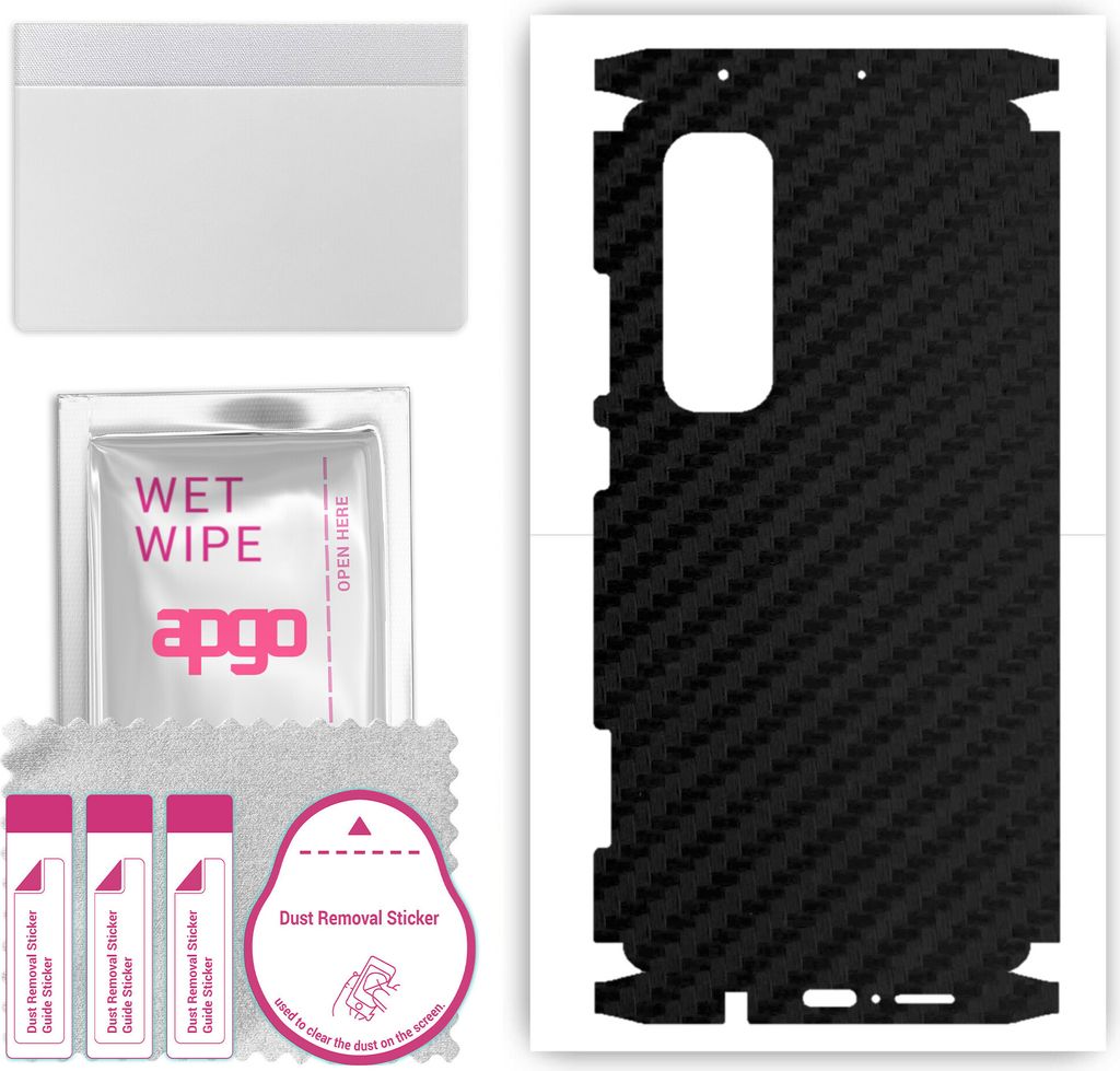 apgo Rückseite + Seiten Schutzfolie, Skin, kompatibel mit Xiaomi Mi Note 10 Lite, Hinten Displayschutzfolie aus Vinylfolie, kratzfest, einfache Mo...