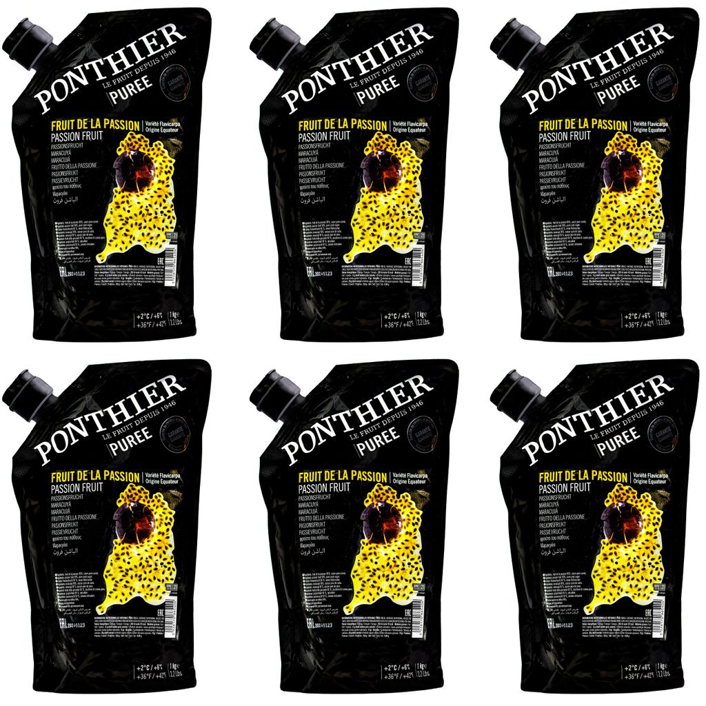 Ponthier MARACUJA PÜREE Passions-Frucht-Püree 6x 1 Kg Produktbild 
