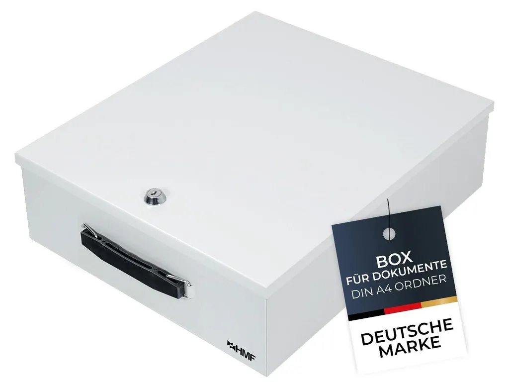 Sécurisez vos Papiers A4 Contre le Vol et le Désordre Boîte HMF Grise