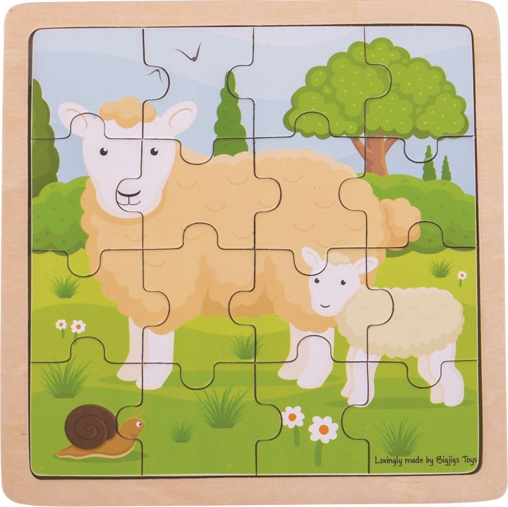 Bigjigs Toys Puzzle - Schaf mit einem Lamm