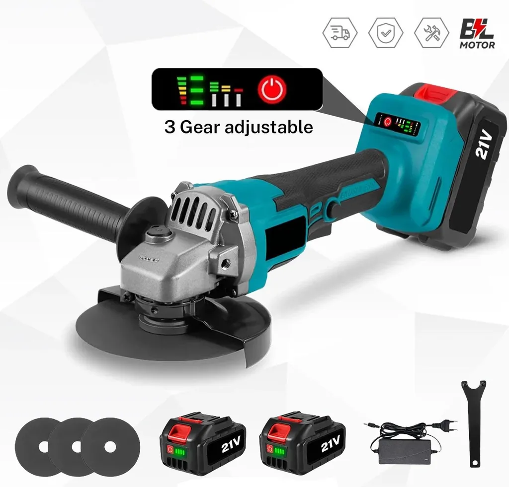 Meuleuse sans fil 125 mm pour chantiers sans électricité - 1500W