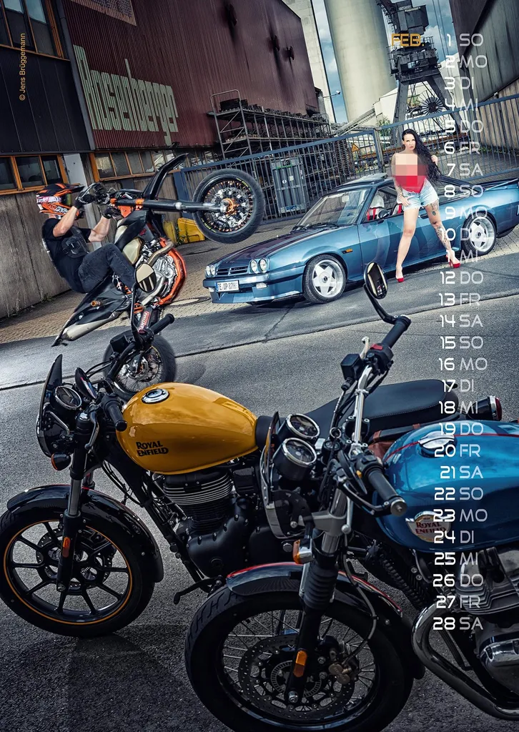 Calendrier Mural 2027 Bikes & Girls A3 - Décoration Murale pour Motards - 18