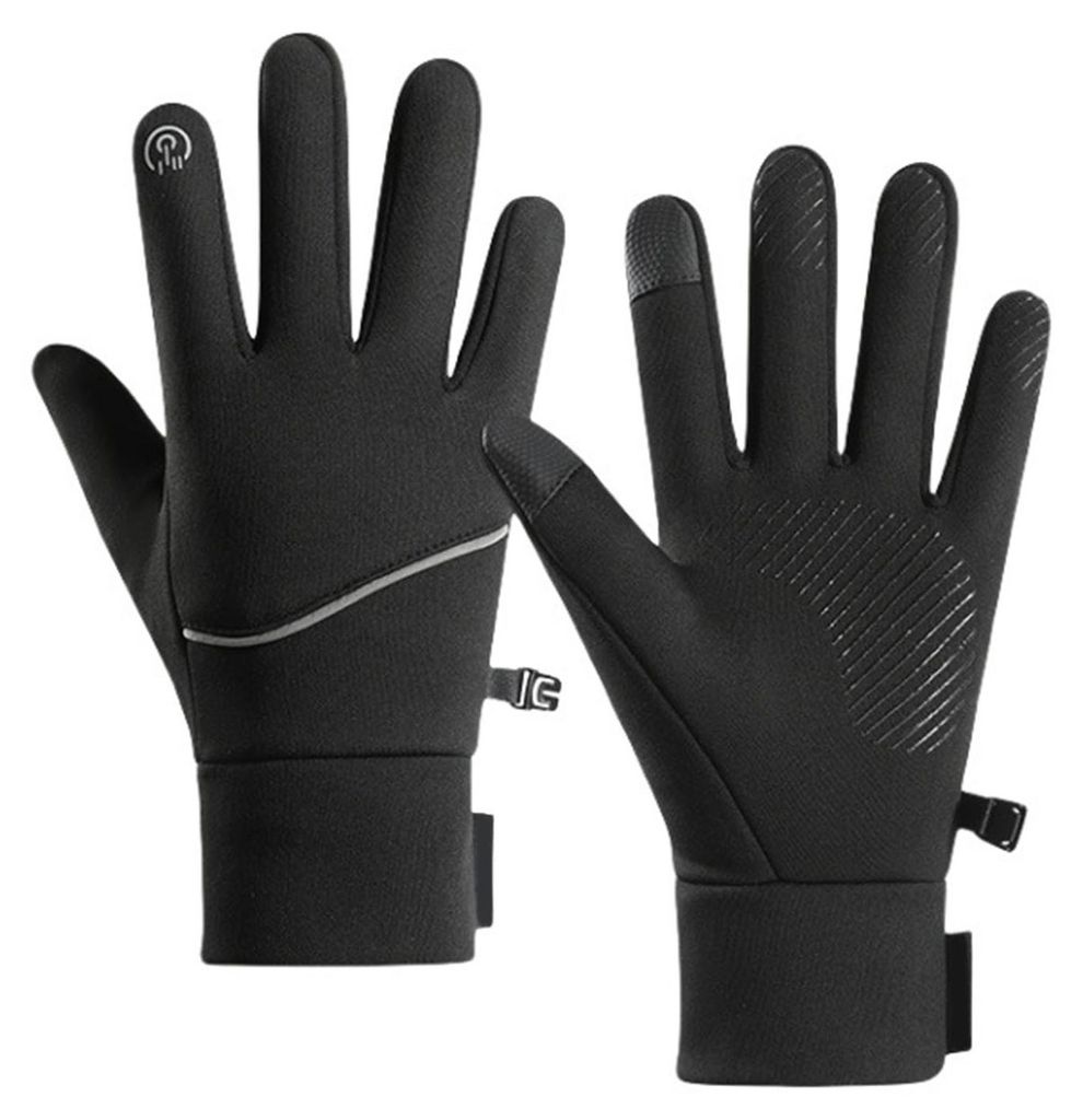 Wasserdichte Thermohandschuhe für Damen und Herren, warm, Touchscreen-kompatibel, winddicht, mit rutschfester Handfläche, ideal zum Radfahren, Sk...
