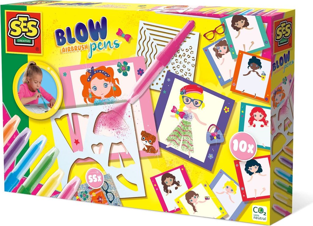 SES Creative 14709 Blow Airbrush Pens-Fashion Designer, Diverse Farben