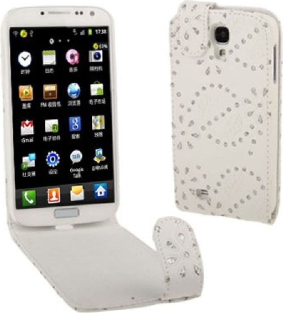 Schutzhülle Case für Handy Samsung Galaxy s4 i9500 Strass Weiss