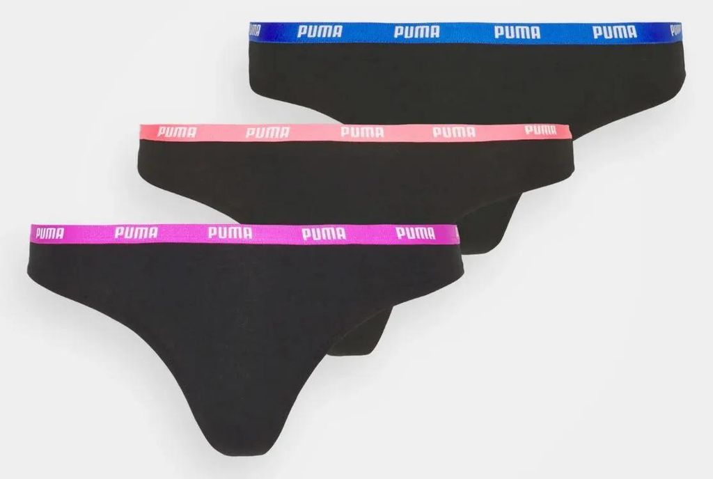 Damesslip Puma String 3p Roze-orchidee-blauw Mix Productafbeelding 
