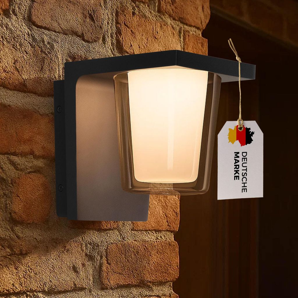 LED Außenwandleuchte UMAX 18204A 13W anthrazit – moderne Wandlampe IP65 für Flur, Terrasse & Garten – 3000K warmweiß, 760 Lumen