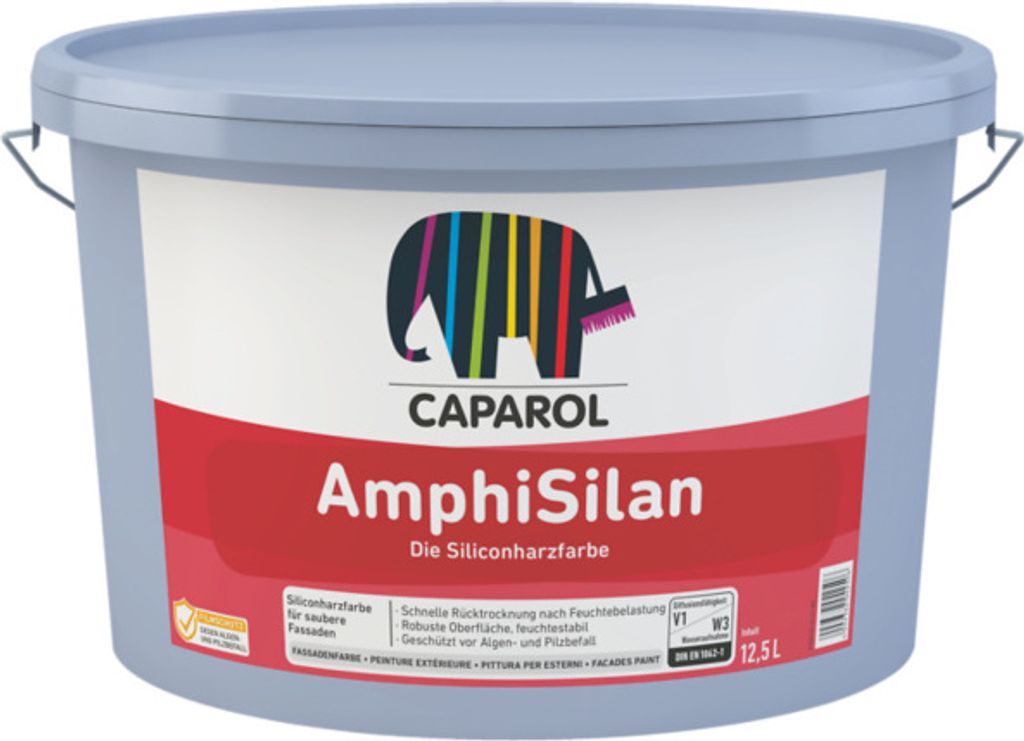 Caparol AmphiSilan Siliconharzfarbe für außen, weiß, 12,5l Produktbild 