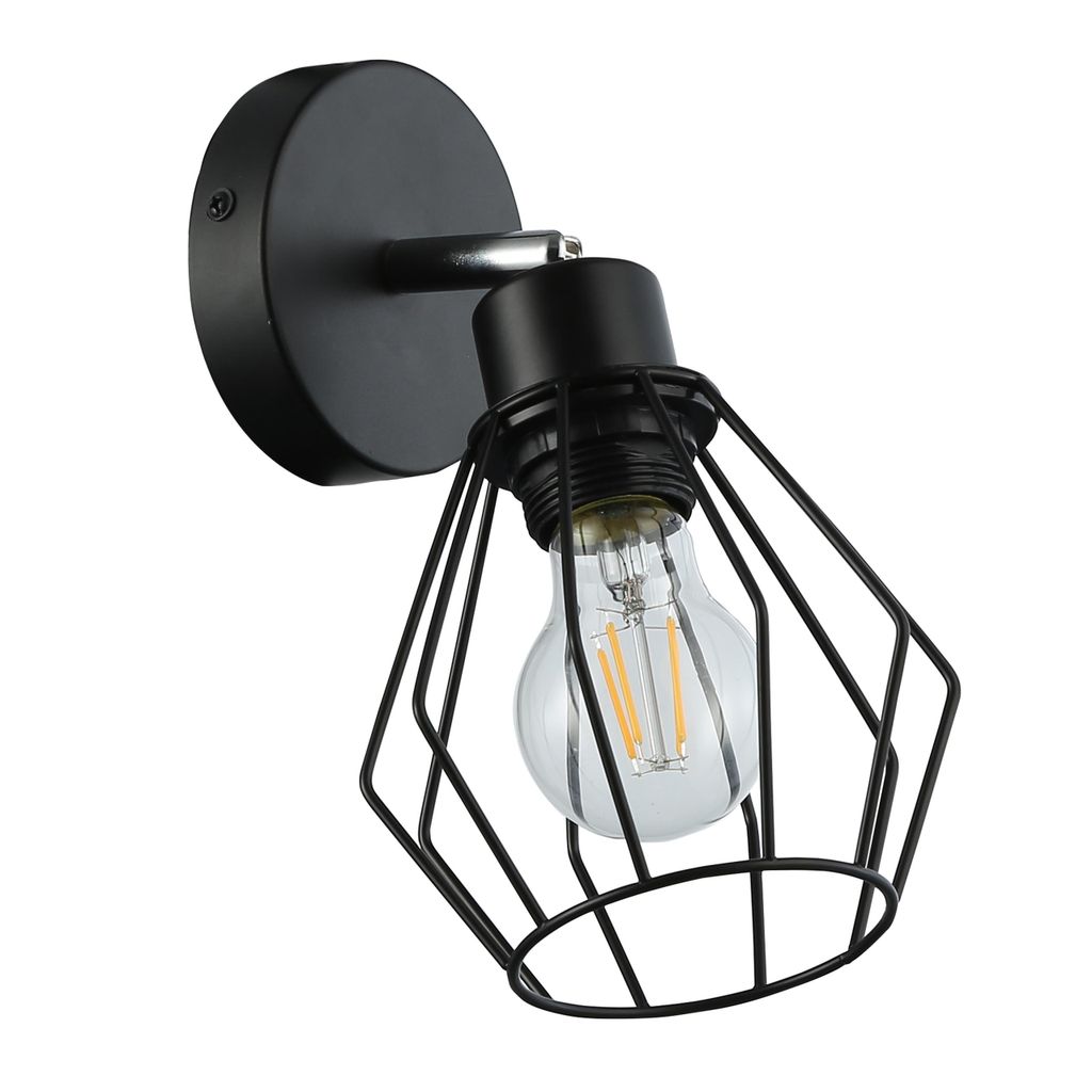 MasterLED Wandleuchte - E27 - Ø14cm - Schwarz - schwenkbar und drehbar - moderner Wandspot für Schlafzimmer und Büro