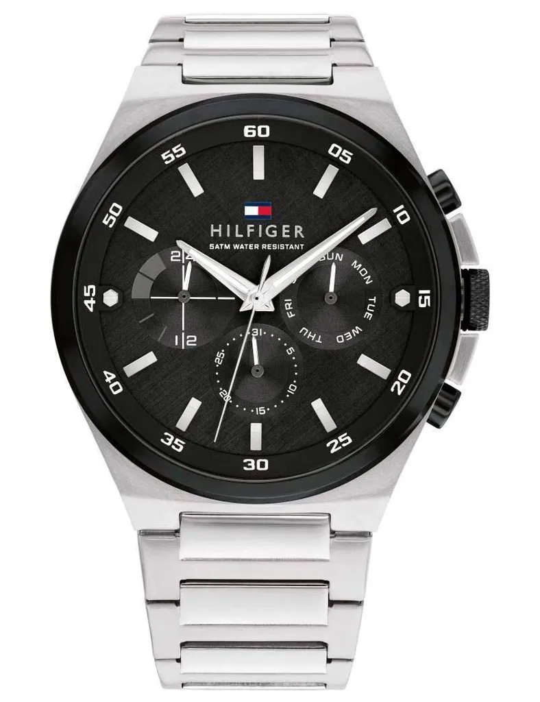 Montre homme multifonction Tommy Hilfiger Dexter acier argenté