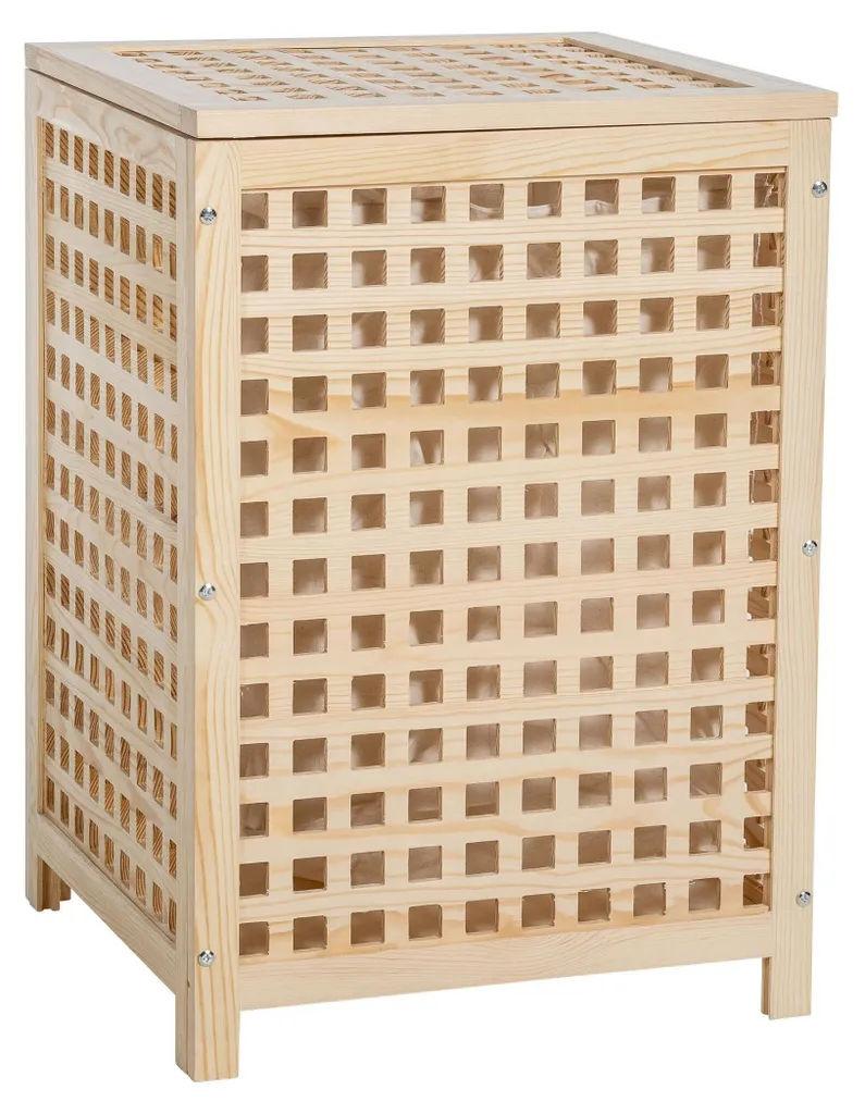 Scatola Portabiancheria Lodi Natura - Cesto Bucato in Legno Elegante