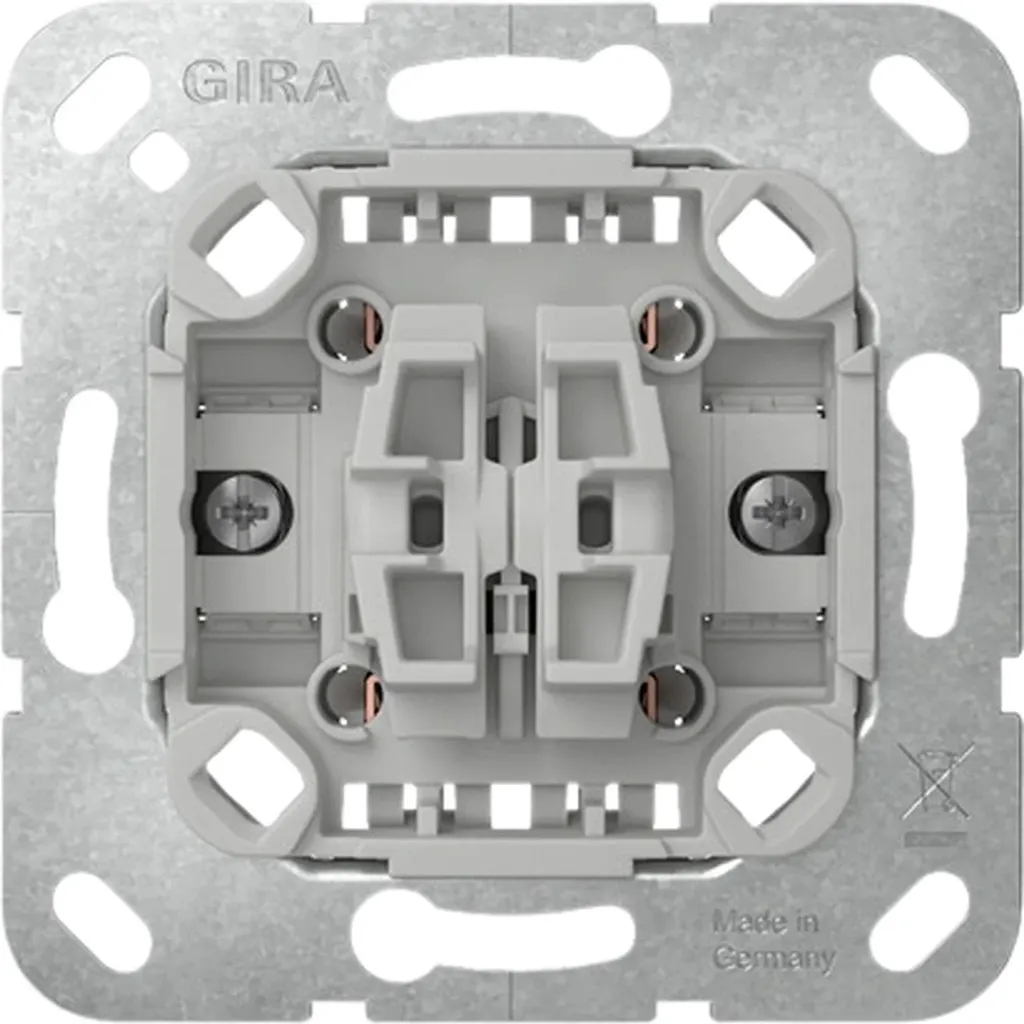 Interrupteur à bascule Gira inverseur 2f encastré - Insert 1 pièce pro