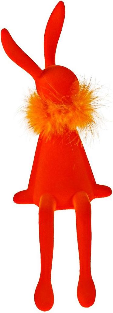 Werner Voß GmbH Hase mit Federboa orange 12,5x12x35 cm