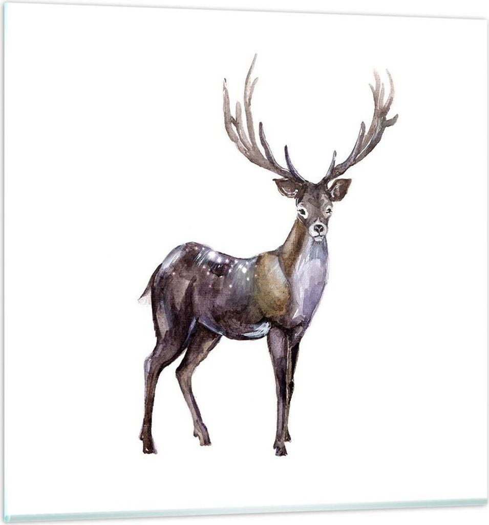 Bilder auf glas - Liebes Tier Wild Wald - 50x50cm - Glasbilder - Wandbilder - Kunstdruck - zum Aufhängen bereit - Wanddekoration aus Glas - Glas B...