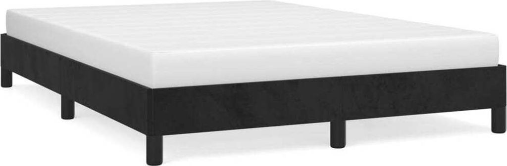 Bettgestell ohne Matratze Schwarz 140x190 cm Samt