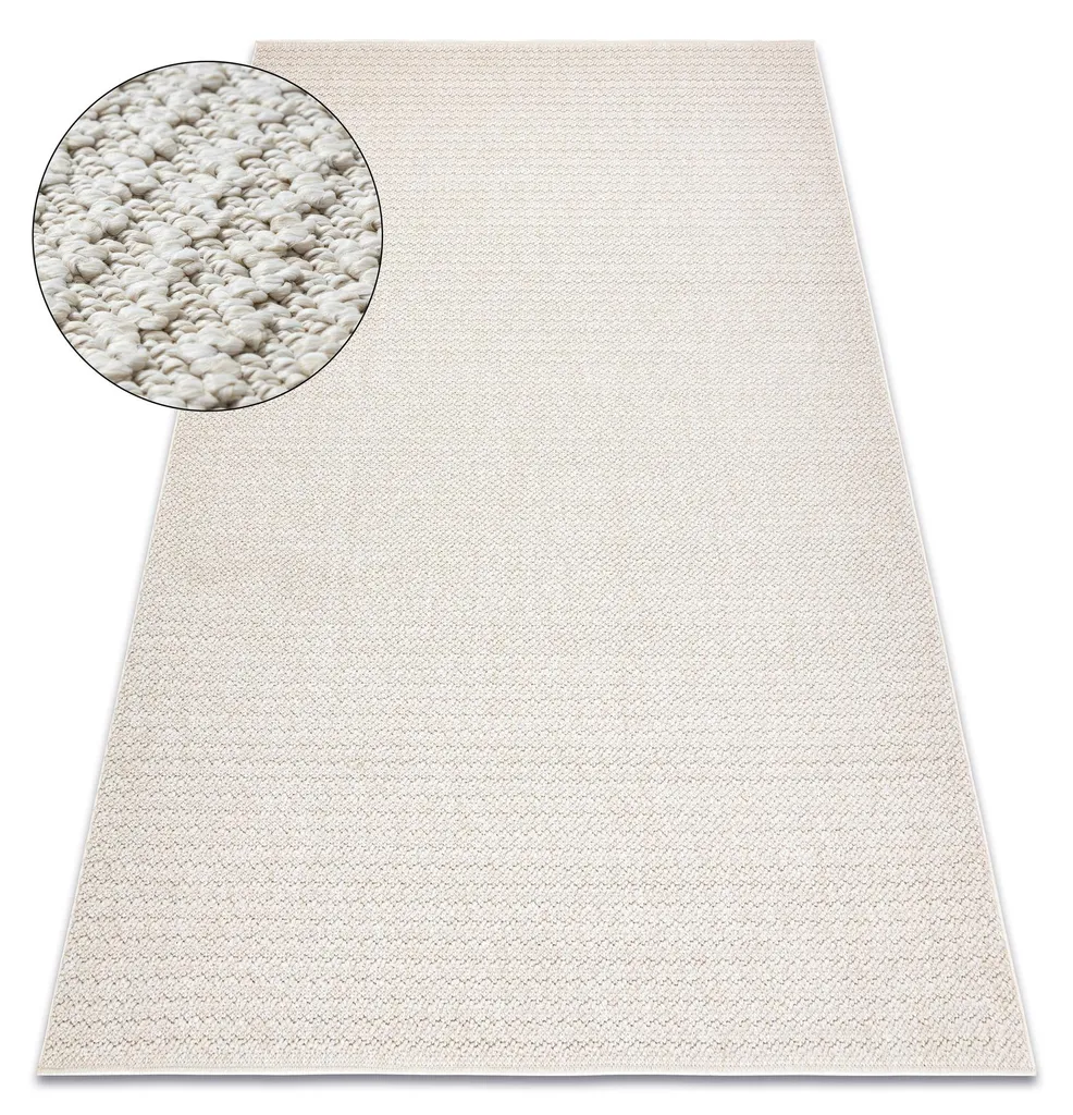 Tapis de chambre JERSEY crème 80x150 cm - Moquette douce et confortable