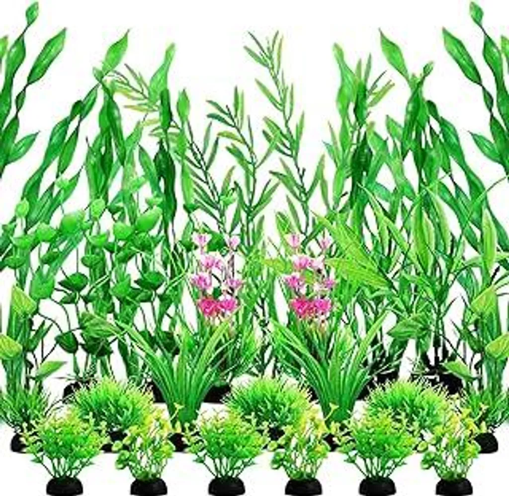 25 pezzi Decorazioni per acquari Piante artificiali, Accessori per acquari verdi Piante artificiali Decorazioni per acquari, piante artificiali Decorazioni per acquari