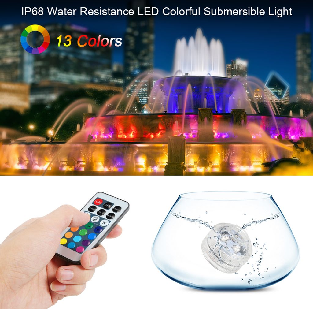 12er Pack Poolbeleuchtung LED RGB Unterwasser Licht mit Produktbild 8