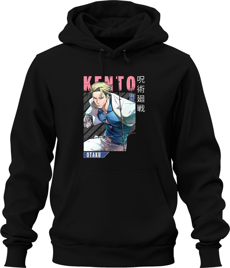 KENTO Nanami 呪術廻戦 Anime Ästhetik Otaku Geschenk Vintage Japan Y2K Uni Hoodie Kapuzenpullover, Schwarz, XL