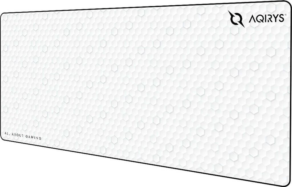 Gaming-Mauspad, Extra Large 900 x 400 cm, AQIRYS WEBB, Weiß und Grau