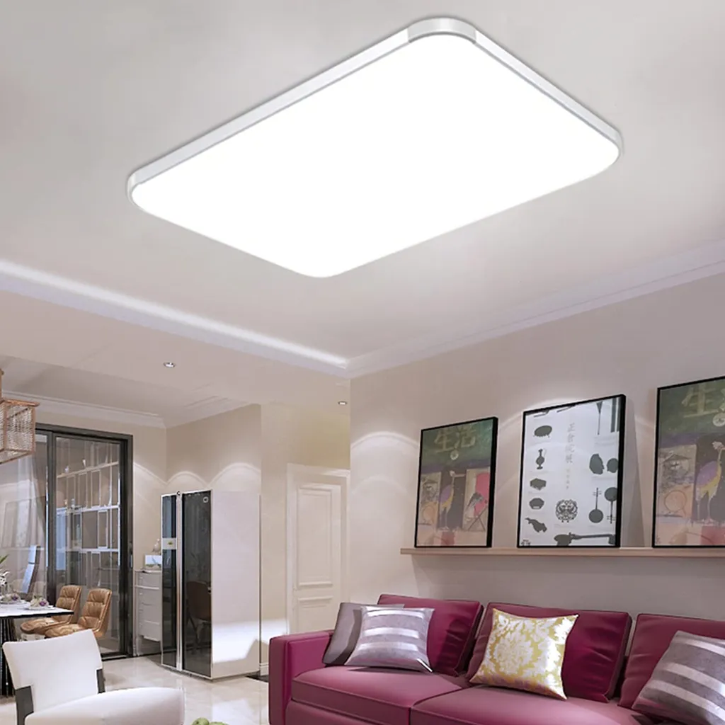 Plafonnier LED 72W Dimmable JNGLGO Rectangulaire avec Télécommande