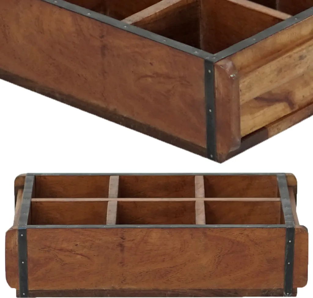 Grande Boîte Décorative Vintage avec Fermoir Métal pour Rangement Objets - 5