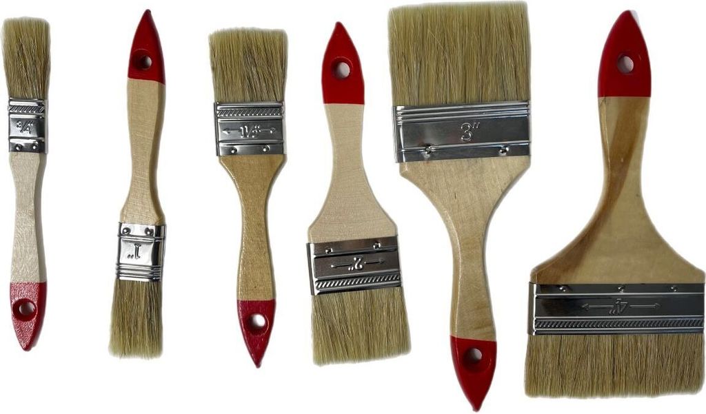 144 tlg Set Flachpinsel 20/25/38/50/75/100mm Lasurpinsel Flachpinsel