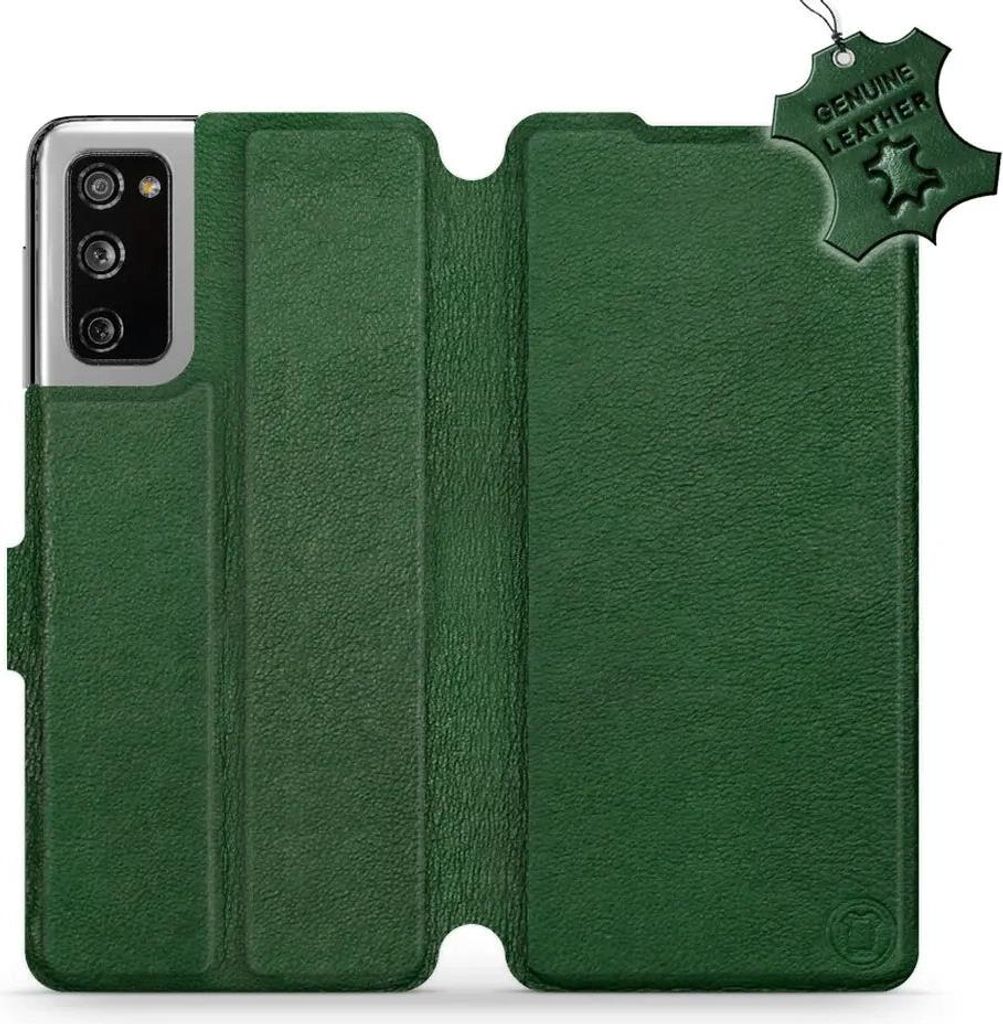 Echtleder Handyhülle für Galaxy S20 FE, Mobiwear Leather, Grün