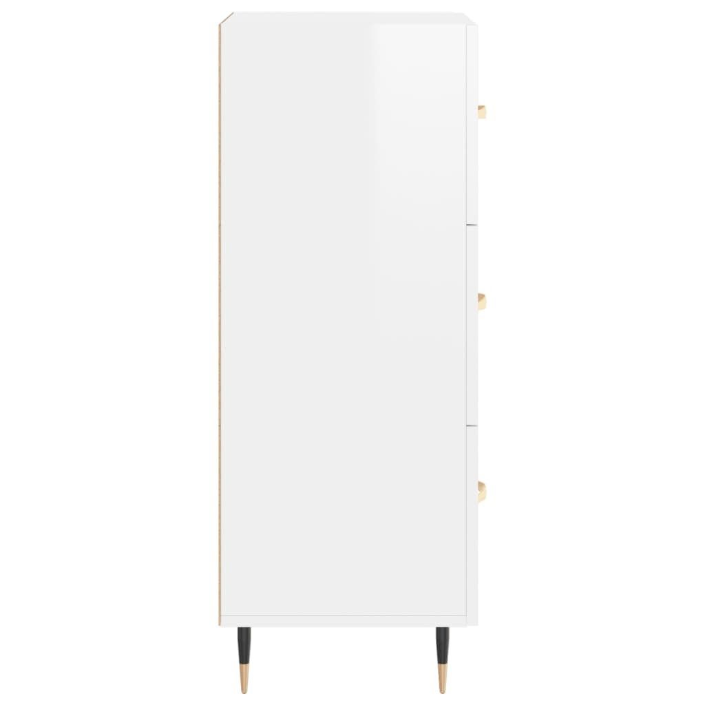 Kredens biały wysoki połysk 34,5x34x90 cm materiał Zdjęcie produktu 7
