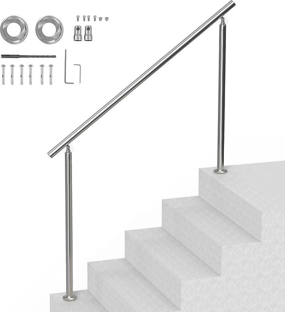 59 in/ 150cm Handrails for Outdoor Steps Staircase for Seniors Porch Deck