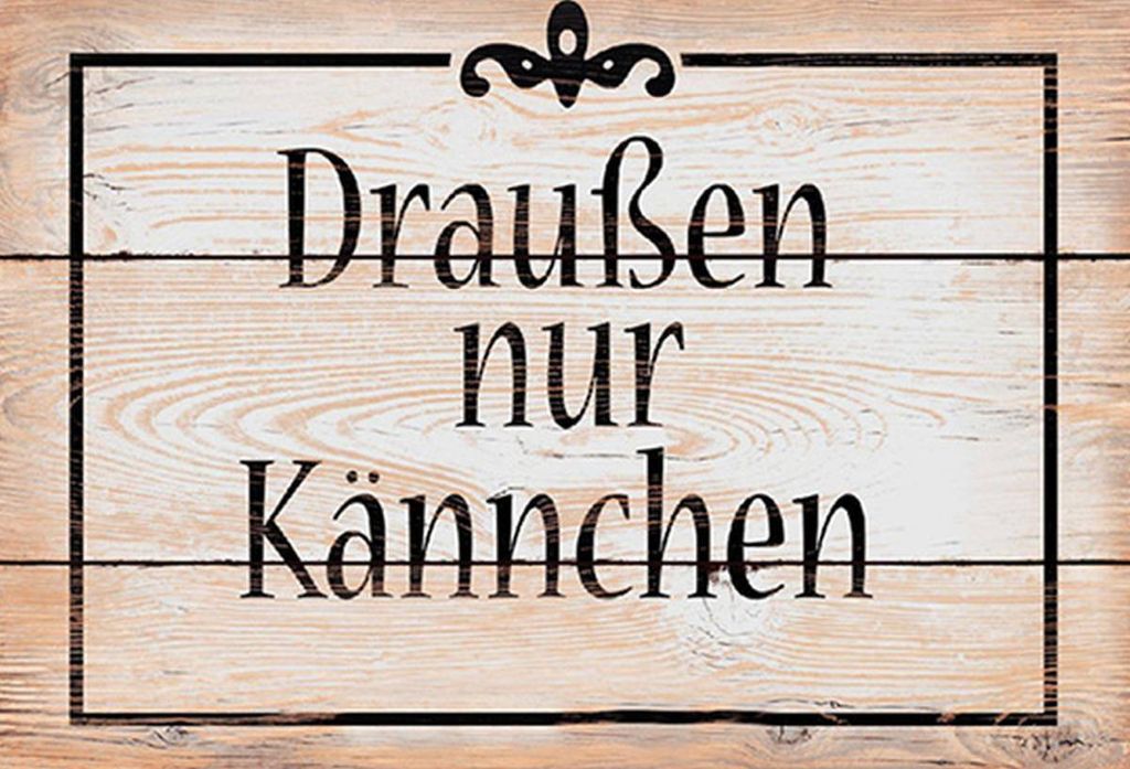 vianmo Holzschild 20x30 cm draußen nur Kännchen Kaffee Tee