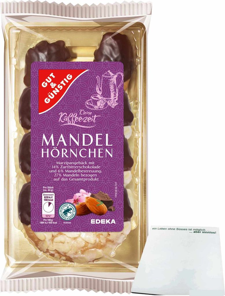 Gut & Günstig Mandelhörnchen edles Marzipangebäck veredelt Produktbild 