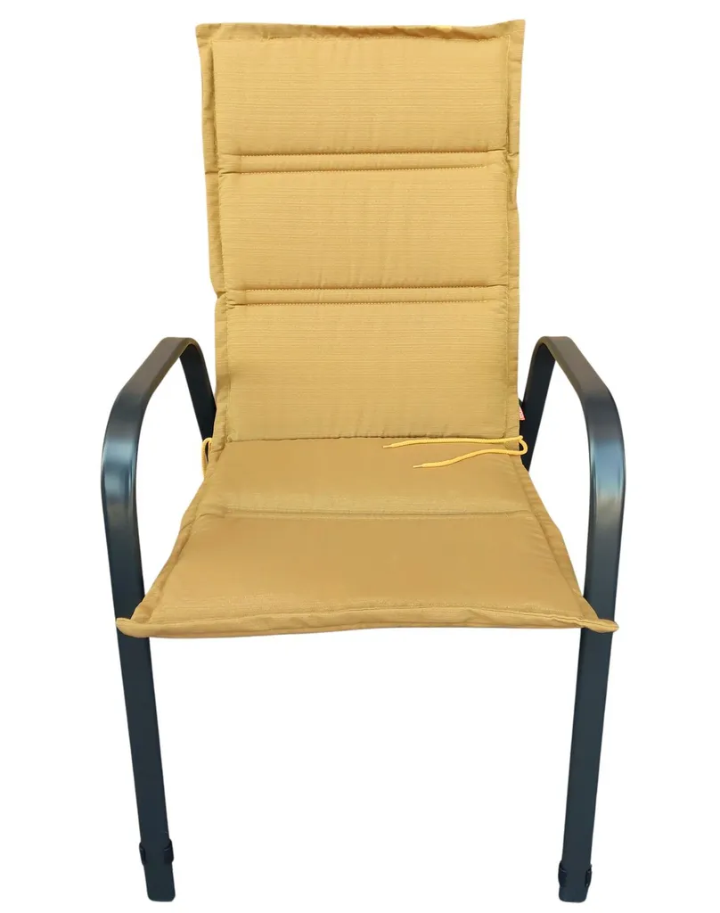 Lot de 4 coussins pour fauteuils de terrasse Centauri ocre 120x48 - 2