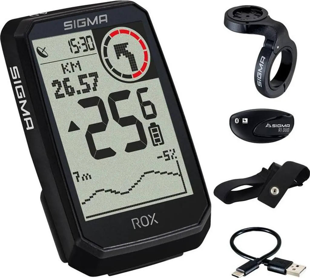 Compteur GPS Sigma ROX 4.0 Endurance HR - Batterie 41h et Navigation GPS